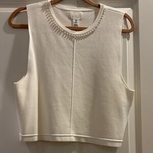H&M Cream Sleeveless Tank Top NWT